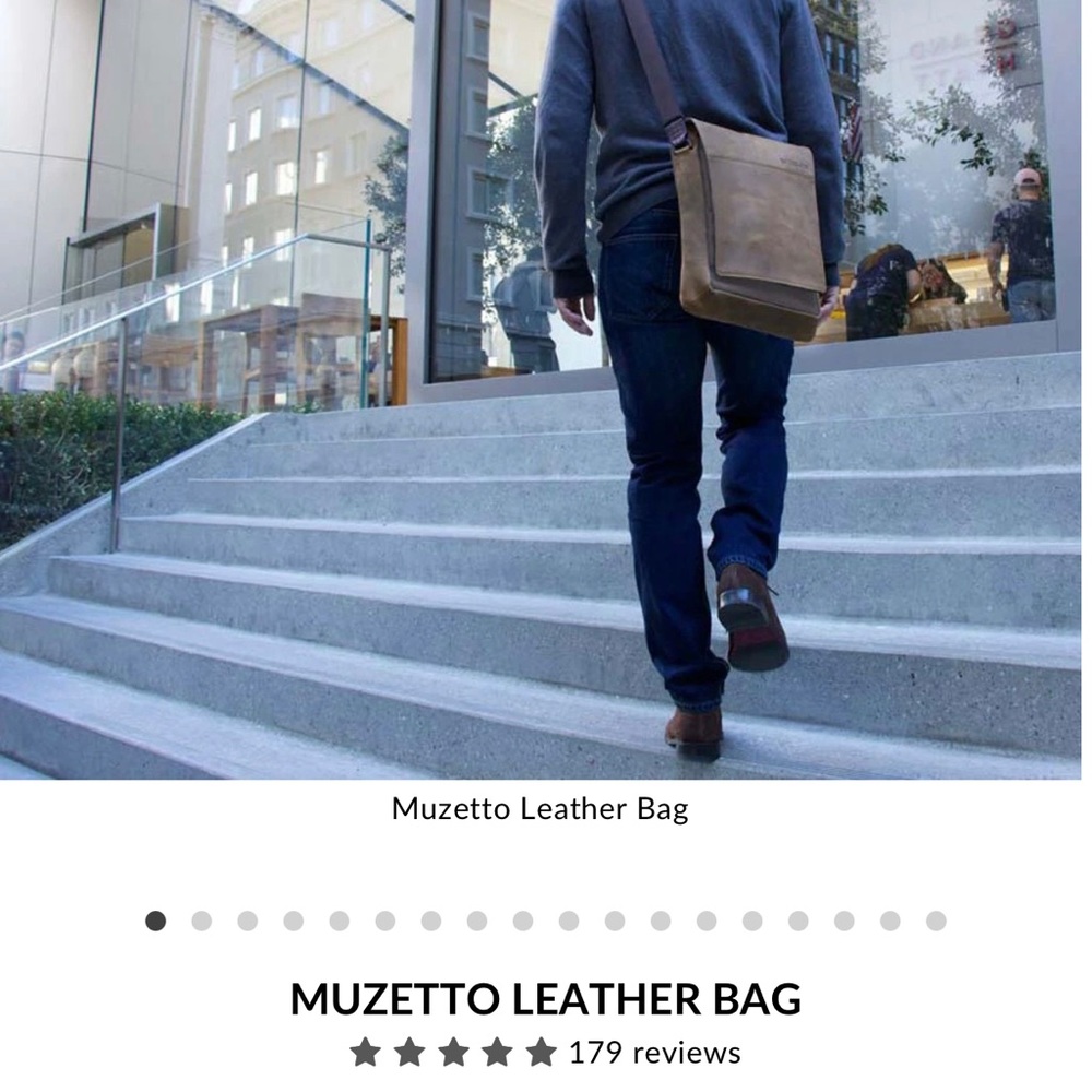 Waterfield Muzetto Handcrafted Messenger Bag